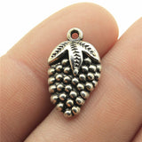 WYSIWYG 20pcs 21x12mm Grape Charms Pendants For Jewelry Making Antique Silver Plated Antique Bronze Color Jewelry Findings