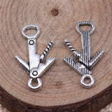 WYSIWYG 20pcs 21x13mm Bottle Opener Pendant Charms Antique Silver Color For Jewelry Making Zinc Alloy Jewelry Findings