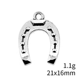 WYSIWYG 20pcs 21x16mm Antique Silver Color Horseshoe Charms Pendant For DIY Jewelry Making Handmade Jewelry Craft Findings