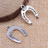 WYSIWYG 20pcs 21x16mm Antique Silver Color Horseshoe Charms Pendant For DIY Jewelry Making Handmade Jewelry Craft Findings