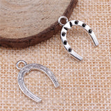 WYSIWYG 20pcs 21x16mm Horseshoe Charms Antique Silver Color Pendant Charms For Jewelry Making Jewelry Accessories
