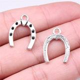 WYSIWYG 20pcs 21x16mm Horseshoe Charms Antique Silver Color Pendant Charms For Jewelry Making Jewelry Accessories