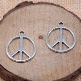 20pcs 21x17mm Charms Peace Sign Symbol Fashion Jewelry Making Findings DIY Handmade Charms Jewelry ef4385