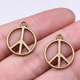 20pcs 21x17mm Charms Peace Sign Symbol Fashion Jewelry Making Findings DIY Handmade Charms Jewelry ef4385
