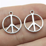 20pcs 21x17mm Charms Peace Sign Symbol Fashion Jewelry Making Findings DIY Handmade Charms Jewelry ef4385