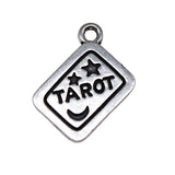 WYSIWYG 20pcs 21x18mm Antique Silver Color Tarot Card Charms For Jewelry Making