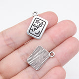 WYSIWYG 20pcs 21x18mm Antique Silver Color Tarot Card Charms For Jewelry Making