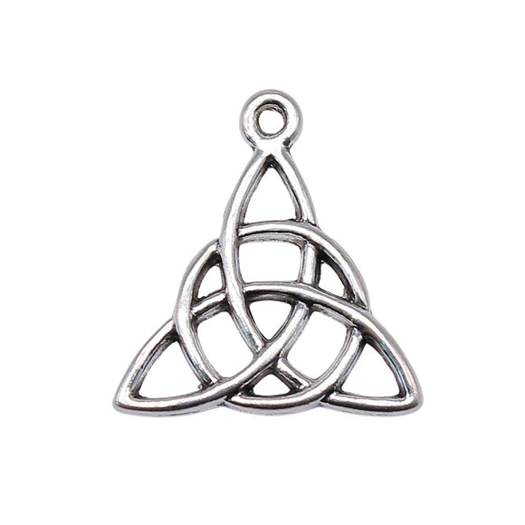WYSIWYG 20pcs 21x20mm Triquetra Symbol Charms For Jewelry Making Triquetra Amulet Charms Charm Triquetra Symbol
