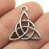 WYSIWYG 20pcs 21x20mm Triquetra Symbol Charms For Jewelry Making Triquetra Amulet Charms Charm Triquetra Symbol