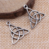 WYSIWYG 20pcs 21x20mm Triquetra Symbol Charms For Jewelry Making Triquetra Amulet Charms Charm Triquetra Symbol