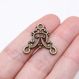 WYSIWYG 20pcs 21x21mm Antique Silver Color Antique Bronze Color Earring Connector For Jewelry Making