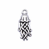 WYSIWYG 20pcs 22x10mm Antique Silver Color Jellyfish Charms Pendant For Jewelry Making DIY Jewelry Findings