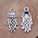 WYSIWYG 20pcs 22x10mm Antique Silver Color Jellyfish Charms Pendant For Jewelry Making DIY Jewelry Findings