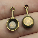 20pcs 22x10mm Pendant Pan Kitchenware Pan Charm Pendants For Jewelry Making Kitchenware Pan Pendants EF4631
