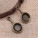 20pcs 22x10mm Pendant Pan Kitchenware Pan Charm Pendants For Jewelry Making Kitchenware Pan Pendants EF4631