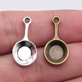 20pcs 22x10mm Pendant Pan Kitchenware Pan Charm Pendants For Jewelry Making Kitchenware Pan Pendants EF4631