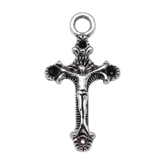 20pcs 22x11mm Religious Cross Pendant Jesus Cross Pendants Jesus Cross Charms For Jewelry Making EF4004