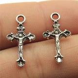 20pcs 22x11mm Religious Cross Pendant Jesus Cross Pendants Jesus Cross Charms For Jewelry Making EF4004