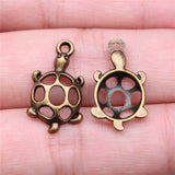 WYSIWYG 20pcs 22x12mm Antique Bronze Antique Silver Color Hollow Turtle Charms Pendant For Jewelry Making DIY Jewelry Findings