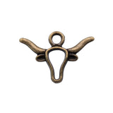 WYSIWYG 20pcs 22x15mm Antique Silver Color Antique Bronze Bull Head Charms Pendant For Jewelry Making DIY Jewelry Findings EF3879