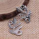 WYSIWYG 20pcs 22x15mm Antique Silver Color Leaves Charms Pendant For Jewelry Making DIY Jewelry Findings