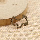WYSIWYG 20pcs 22x15mm Small Cute Dog Connector Pendant Dog Pendants Connector Dog Connector Charm Pendants