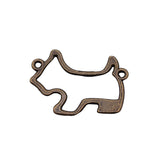 WYSIWYG 20pcs 22x15mm Small Cute Dog Connector Pendant Dog Pendants Connector Dog Connector Charm Pendants