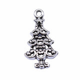 WYSIWYG 20pcs 23x13mm Antique Silver Color Christmas Tree Charms Pendant For Jewelry Making DIY Jewelry Findings