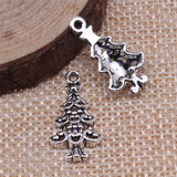 WYSIWYG 20pcs 23x13mm Antique Silver Color Christmas Tree Charms Pendant For Jewelry Making DIY Jewelry Findings
