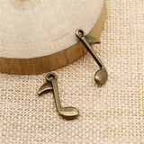 WYSIWYG 20pcs 23x13mm Musical Note Charms Pendants For Jewelry Making Antique Silver Plated Antique Bronze Color
