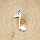 WYSIWYG 20pcs 23x13mm Musical Note Charms Pendants For Jewelry Making Antique Silver Plated Antique Bronze Color