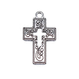 WYSIWYG 20pcs 23x14mm Antique Silver Color Openwork Cross Charms For Jewelry Making