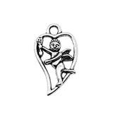 WYSIWYG 20pcs 23x14mm Cupid Angel Charms Antique Silver Color Pendant Charms For Jewelry Making Jewelry Accessories