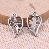 WYSIWYG 20pcs 23x14mm Cupid Angel Charms Antique Silver Color Pendant Charms For Jewelry Making Jewelry Accessories