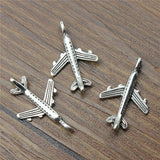 20pcs 23x15mm Pendant Aircraft Airplane Airbus Charm Pendants For Jewelry Making 2 Colors Aircraft Pendants EF4119