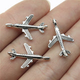20pcs 23x15mm Pendant Aircraft Airplane Airbus Charm Pendants For Jewelry Making 2 Colors Aircraft Pendants EF4119