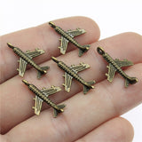 20pcs 23x15mm Pendant Aircraft Airplane Airbus Charm Pendants For Jewelry Making 2 Colors Aircraft Pendants EF4119