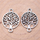 WYSIWYG 20pcs 23x16mm 2 Colors Tree Of Life Connector Charms For Earring Making Bracelet Making DIY Jewelry Findings