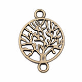 WYSIWYG 20pcs 23x16mm 2 Colors Tree Of Life Connector Charms For Earring Making Bracelet Making DIY Jewelry Findings