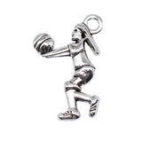 WYSIWYG 20pcs 23x16mm Antique Silver Color Volleyball Charms For Jewelry Making