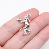 WYSIWYG 20pcs 23x16mm Antique Silver Color Volleyball Charms For Jewelry Making