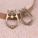 WYSIWYG 20pcs 23x16mm Owl Charms For Jewelry Making Antique Silver Plated Antique Bronze Color Jewelry Findings