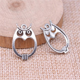 WYSIWYG 20pcs 23x16mm Owl Charms For Jewelry Making Antique Silver Plated Antique Bronze Color Jewelry Findings