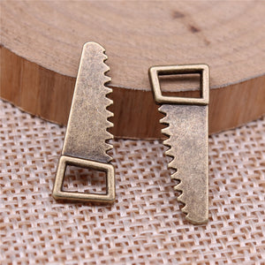 20pcs 23x7mm Antique Bronze Antique Silver Color Tool Saw Charms Pendant For Jewelry Making DIY Jewelry Findings ef4363