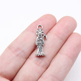 20pcs 23x8mm Antique Silver Color Death Scythe Charms For Jewelry Making ef4734