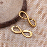 WYSIWYG 20pcs 23x8mm Infinity Charm Connector 4 Colors Infinity Symbol Connectors Jewelry Making DIY Handmade Craft