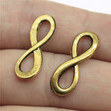 WYSIWYG 20pcs 23x8mm Infinity Charm Connector 4 Colors Infinity Symbol Connectors Jewelry Making DIY Handmade Craft