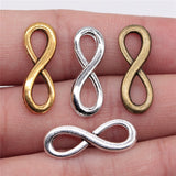 WYSIWYG 20pcs 23x8mm Infinity Charm Connector 4 Colors Infinity Symbol Connectors Jewelry Making DIY Handmade Craft