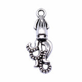 WYSIWYG 20pcs 24x10mm Antique Silver Color Squid Charms Pendant For Jewelry Making DIY Jewelry Findings