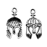 WYSIWYG 20pcs 24x12mm Soldier Helmet Charms Antique Silver Color Pendant Charms For Jewelry Making Jewelry Accessories